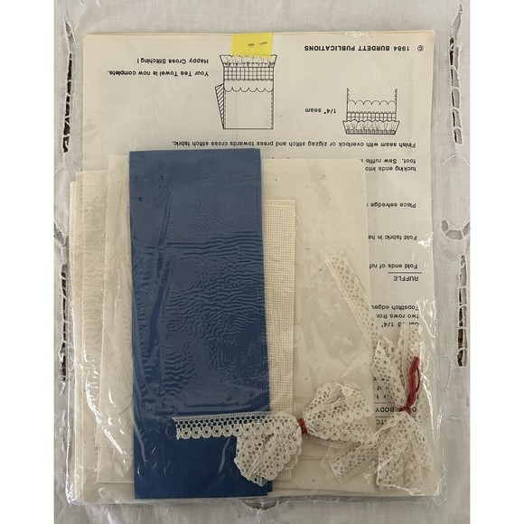 VTG Dale Burdett Tea Towel Counted Cross Stitch Sewing Kit Gaggle of Geese NOS - Picture 2 of 4